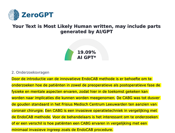Zero GPT Analyse
